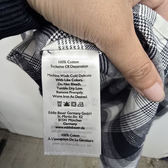 Eddie Bauer Men's XS Blue WR Field Flannel LS Tunic Gravel NWT Retail $55 (C36) - Picture 3 of 9